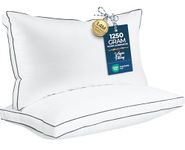 Utopia Bedding Bed Pillows for Sleeping King Size (Grey Hem), Set of 2, Cooling Hotel Quality, Gusseted Pillow for Back, Stomach or Side Sleepers
