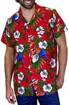 Funky Hawaiian Shirt Parrotcherry red XL