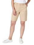 Lee Women's Relaxed Fit Avey Knit Waist Cargo Bermuda Short, Cafe, 16