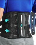 Fitomo Back Support Belt for Women Men with Ergonomic Spine Curve Support and Carbon Fibre Splints, Back brace for Lower Back Pain Relief, Posture, Work, Heavy Lifting, Sciatica, Herniated Disc, XL