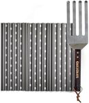 GrillGrate for Weber Lumin - 3 9.75" Grates + Grilling Spatula - Weber Grill Accessory - Sear Electric Grill Grate