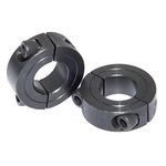 Double Split Shaft Collar 1" Bore Width 1/2 Inch Oxide Set Style Black (2 Pcs)