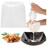 Premium Fine Mesh Food Grade Nut Milk Bag for Almond Milk/Soy Milk - Fine Mesh Nylon Cheesecloth & Cold Brew Coffee Filter, 9" x 12" (1, 300 Mesh)