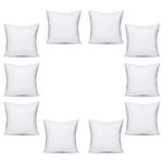 Iyan Linens Ltd 10 Pack 18'' x 18'' Hollowfibre Cushion Inner Pad, Super Soft Value Range, Pure White Plump Polyester Stuffer Pillow Insert Sham, Standard Square – MADE IN UK 45 x 45 Cm