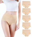 wirarpa Ladies Knickers Cotton Full Briefs High Waisted Underwear Panties for Women 5 Pack Size XL