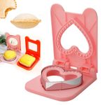 Sandwich Cutter and Sealer, Stainless Steel Decruster Sandwich Maker Peanut Butter and Jelly Crustless Sandwich Bread Pancake Maker Cookie Cutter for Kids Children Boys Girls (Pink Heart)