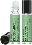 Peppermint Essential Oil Roll On, Pre-Diluted 10ml (Pack of 2). Premium Quality, Therapeutic Grade Topical Ready Aromatherapy Oil