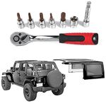 JeCar Socket Wrench Kit Hardtop and Door Removal Torx Set for 1997-2019 Jeep Wrangler TJ JK JL and Unlimited Sport Sahara Rubicon X