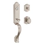 Baldwin Avendale, Front Entry Handleset with Interior Knob, Featuring SmartKey Deadbolt Re-Key Technology and Microban Protection, in Satin Nickel