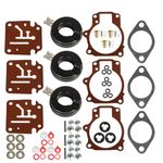 ALL-CARB 3 x Carburetor Carb Repair Kits and Float Replacement for Johnson Evinrude 396701 65 70 75 HP