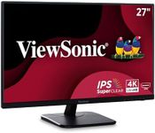 ViewSonic VA2756-4K-MHD 27 Inch IPS 4K Monitor with Ultra-Thin Bezels, HDMI and DisplayPort Inputs for Home and Office