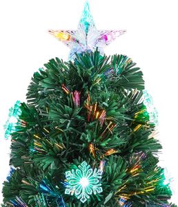 Yaheetech 4ft Fibre Optic Christmas Tree – Pre-Lit Holiday Decor