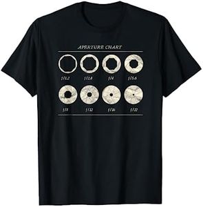 Vintage Photographer DSLR Camera Lens Aperture Chart Analog T-Shirt