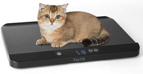 YauYik Digital Pet Scale for Accurate Weighing - Baby Scales for Weighing, Ideal for Small Pets, Puppies, and Cats with Non-Slip Mat - LED Display with Hold Function, Measures Up to 40kg