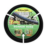 Soaker Hose 30ft Saves 70％Water Perfect Delivery of Water Great for Garden Flower Bed (5/8inch)… (5-8-30ft)