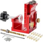 Xincere 3-in-1 Metal Pocket Hole Jig Kit for Woodworking: Accurate Angled Carpentry with Versatility for Joint Angle, Includes ‎Drill Bit, Plugs