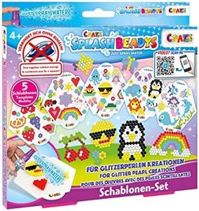Craze Splash Set 5 Plantillas de Perlas de agua niñas con accesorios, hazlo tu mismo, Plantillas para Cuentas de agua sin plancha, Manualidades niños 11096