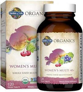Garden of Life mykind Organics Vitamins for Women 40 Plus - 120 Tablets, Womens Multi 40 Plus, Vegan Vitamins for Women Over 40, Hormone & Breast Health Support Blend, Whole Food Womens Multivitamin
