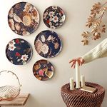 RITUALISTIC Oriental Blooms Wall Plates- Set of 5 | Wall Arts For Home Decoration, Living Room, Bedroom, Office Decor, Cafe, Restaurant