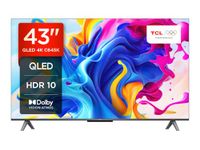 TCL 43C645K 43-inch QLED Television, 4K Ultra HD, Android Smart TV (Game Master, Dolby Atmos, Freeview Play, Motion clarity, Hands-Free Voice Control, compatible with Google assistant & Alexa)