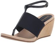 Anne Klein Women's Ikari Wedge Sandal, Navy, 8.5, Navy, 6.5 UK