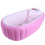 Inflatable Baby Bathtub, Kid Infant Toddler Infant Newborn Inflatable Foldable Shower Pool，Suitable for Children Over 3 Years Old (Pink)