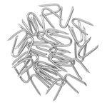 OMOTOOL Steel Wire Fencing Staples Diameter 2.3mm (100 pcs), Galvanized U-shaped fasteners Nails for Wire Mesh and Woven Fencing