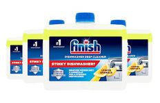 Finish Dishwasher Machine Cleaner , Lemon , Pack of 4, 250ml Each ,Deep Cleans and Helps to prolong life of your dishwasher