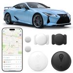 2 Pack GPS Tracker for Vehicles Work with Built-in APP (Compatible with iOS and Android),Mini Car Air Tracker Tag With Magnet Global Coverage,Hidden Car Locator Device,No Monthly Fee or Subscription