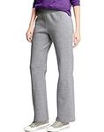 Hanes Women's EcoSmart Petite Jogging Bottoms with Open Leg Tracksuit Bottoms, Lightweight Steel, L