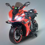 Baybee Agusta Battery Operated Bike for Kids with LED Light, Bluetooth & Music | Baby Ride on Toy Rechargeable Battery Bike | Electric Bike for Kids to Drive 3 to 8 Years Boys Girls (Red)