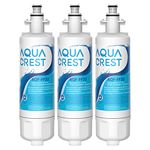 AQUA CREST 469690 ADQ36006101 Refrigerator Water Filter, Replacement for LG® LT700P®, LT700PC, Kenmore® 9690, 46-9690, Pack of 3