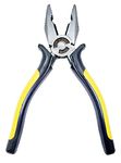 Paradise Tools (India) Combination Plier 8 inch Black with Spring (Yellow Black)