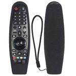 CHUNGHOP Protective Silicone Remote Case for AN-MR19BA AN-MR18BA AN-MR600 AN-MR650 AN-MR20GA LG Magic Remote Case Remote Cover for LG 3D Smart TV Magic Remote Cover (Black)