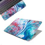 Galaxsia™ Multi C Marble D4 Top+Wrist Pad Vinyl Laptop Skin/Sticker/Cover Upto 15.6 Inches Laptops Laminated-Removable-HD Quality Compatible for Hp-Dell-Sony-Lenovo-Asus etc.(15x10 Inches)