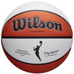 Wilson WNBA Official Game Ball, Indoor, Leather, Size: 6, Brown/White