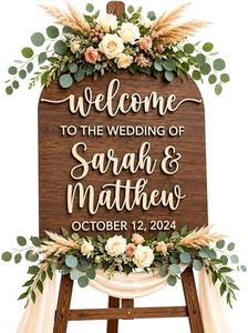Personalized Modern Minimalist Arch Wedding Welcome Sign - Custom 3D Wood Vertical Arched Entrance Board for Boho, Garden or Contemporary Venue - Multiple Sizes