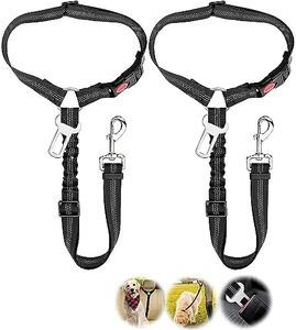 CEASELESLY 3 en 1 Ceinture de sécurité Chien Voiture,Iaisse de Course pour Chien,Réglable en Ceinture Chien Absorbe Les Chocs élastique,Empêche la Conduite perturbée,Assure la sécurité de la Voiture