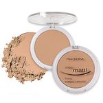 AQUAPURITY - PHOERA Sheer Matte Fixing Powder Makeup Base Fixer Setting Powder Foundation Fixing Compact Pressed Powder Long Lasting Make Up Fixer Skin Vitamin E Beauty Blender (204 Buff Beige…)