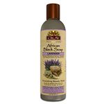 OKAY Pure Naturals African Black Soap liquid with Lavender, 8 Ounce, 8 ounces