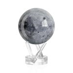 MOVA Moon Globe – 11.5 cm with Base, Solar-Powered Rotating Globe, No Batteries or Cords Required, Unique Gift and Decorative Piece