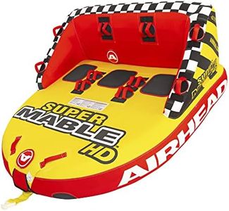 Airhead Super Mable HD | 1-3 Rider Towable Tube for Boating with Dual Tow Points