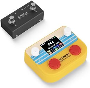 STRICH Pipe Tones Pocket Multi-Effects Processor for Guitar and Bass with Foot Pedal 10 Effect Modules 125 Effects 40s Looper 100 Drum Patterns USB Audio Interface Wireless Control (Orange)