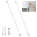 2 pcs Blind Wands,12.6 Inches Transparent Curtain Opener Window Blind Wand With Handle and Hook Blinds Replacement Stick fit Most Cordless Blinds and Sunshades(size:12.6 Inches)