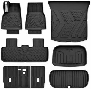 SUPER LINER 9PCS Floor Mats & Accessories for Tesla Model Y Juniper 2026 | Custom Fit, Cargo & Trunk Liners, Anti-Slip Metal Pedal, Odorless TPE, Easy Clean, Not for Standard