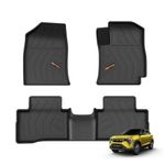 Amazon Basics – 5D Car Floor Mats for Mahindra XUV 3XO (Automatic, Apr 2024–Present) | Odor-Free | All-Weather Protection | Custom Fit| TPE | Black