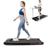 CITYSPORTS Walking Pad Treadmill for Home,Under Desk Treadmill with APP& Remote Control,2 IN 1 Portable Treadmill Motorized Electric with LCD Display,Adjustable Speeds,No Assembly (BLACK RED)