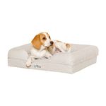 PetFusion Ultimate Dog Bed, Solid CertiPUR-US Orthopedic Memory Foam, Multiple Colors and Sizes, Medium Firmness Pillow, Waterproof Liner, Breathable Bed Cover, Cert. Skin Contact Safe, 3yr Warranty