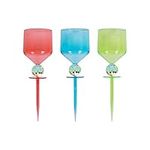 YöL Beach Glass Pack of 3 Colourful Floating Wine Cocktail Goblet Summer Pool Garden Party Essential Shatterproof