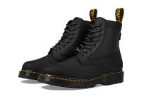 DR. MARTENS Men's 8 Eye Boot, Black Connection Wp & Black Coated Nylon, 9 UK